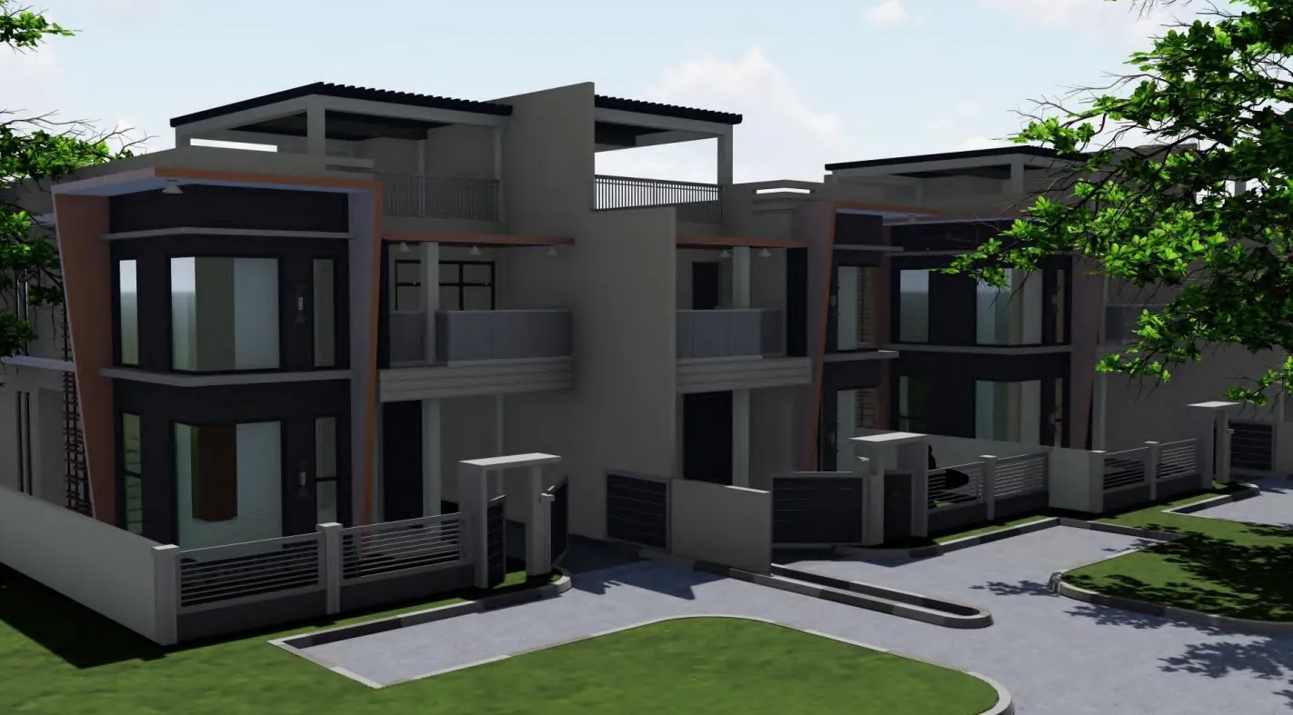 Architectural render of the Michamvi Apartments Development frontage